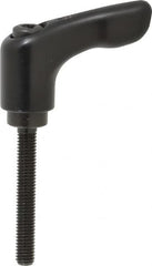 KIPP - M5 x 0.8, 13mm Hub Diam, Zinc Die Cast (Steel Components) Threaded Stud Adjustable Clamping Handle - 35mm Stud Length, 47mm OAL, 31mm High - Benchmark Tooling