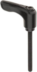 KIPP - M5 x 0.8, 13mm Hub Diam, Zinc Die Cast (Steel Components) Threaded Stud Adjustable Clamping Handle - 50mm Stud Length, 47mm OAL, 31mm High - Benchmark Tooling