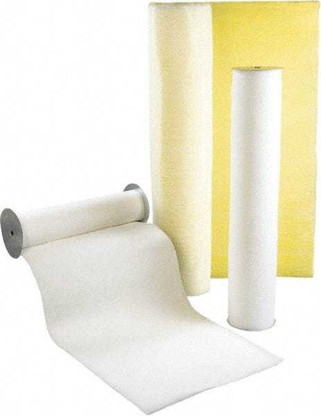 Made in USA - 65' Long x 31-7/8" Wide x 3/4" Thick Synthetic Automatic Air Filter Media Roll - MERV 4, 72% Arrestance Efficiency, 500 FPM Max Air Flow, 0.07" wpg Init Resist, 1" wpg Final Resist, Use with Any Unit - Benchmark Tooling