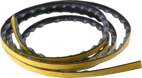 Pemko - 7' Long x 7/16" Wide, Adhesive Astragal/Meeting Stile Seals Weatherstripping - 1-3/4" Door Thickness, Silicone, Dark Brown Finish - Benchmark Tooling