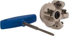 Iscar - 2" Cut Diam, 3/4" Arbor Hole, 0.276" Max Depth of Cut, 45° Indexable Chamfer & Angle Face Mill - 5 Inserts, S845 SX.U 16.. Insert, Right Hand Cut, 5 Flutes, Through Coolant, Series Helido - Benchmark Tooling