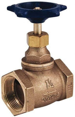 Legend Valve - 1" Pipe, FNPT Ends, Brass Rising Stem Globe Valve - Bronze Disc, Bolted Bonnet, 200 psi WOG, 125 psi WSP, Class 125 - Benchmark Tooling