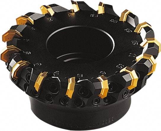 Seco - 92mm Cut Diam, 27mm Arbor Hole, 5mm Max Depth of Cut, 43° Indexable Chamfer & Angle Face Mill - 9 Inserts, OF.. 0704 Insert, Right Hand Cut, 9 Flutes, Series OctoMill - Benchmark Tooling