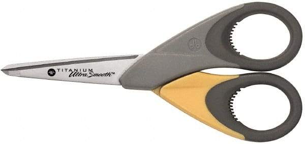 Clauss - 2" LOC, 5" OAL Titanium Standard Scissors - Ambidextrous, Straight Handle, For General Purpose Use - Benchmark Tooling