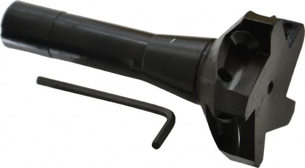 Value Collection - 3" Cut Diam, 0.656" Max Depth of Cut, 5-37/64" OAL, Indexable Square Shoulder End Mill - TPC 32..., TPG 32., TPU 32. Inserts, R8 - Benchmark Tooling