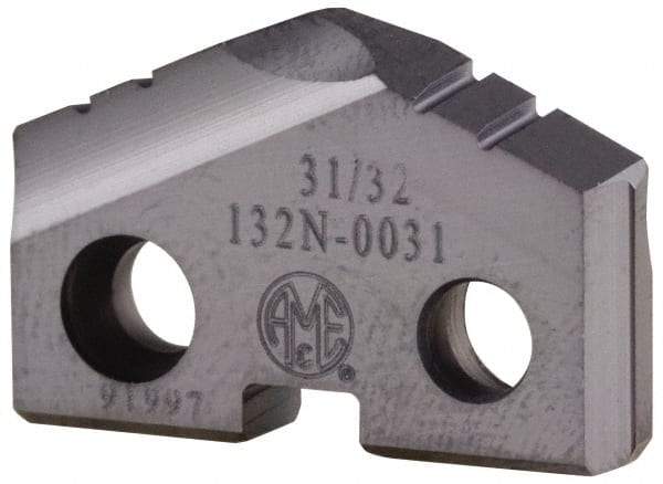 Allied Machine and Engineering - 17mm Diam x 1/8" Thick, Seat Code 0, 132° Included Angle Spade Drill Insert - TiCN Coated, Cobalt, Grade Premium Cobalt, Series T-A - Benchmark Tooling