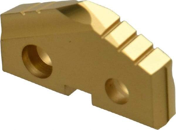 Allied Machine and Engineering - 1-7/64" Diam x 3/16" Thick, Seat Code 2, 132° Included Angle Spade Drill Insert - TiN Coated, High Speed Steel, Series T-A - Benchmark Tooling