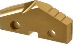 Allied Machine and Engineering - 48mm Diam x 5/16" Thick, Seat Code 4, 132° Included Angle Spade Drill Insert - TiN Coated, High Speed Steel, Series GEN2 T-A - Benchmark Tooling