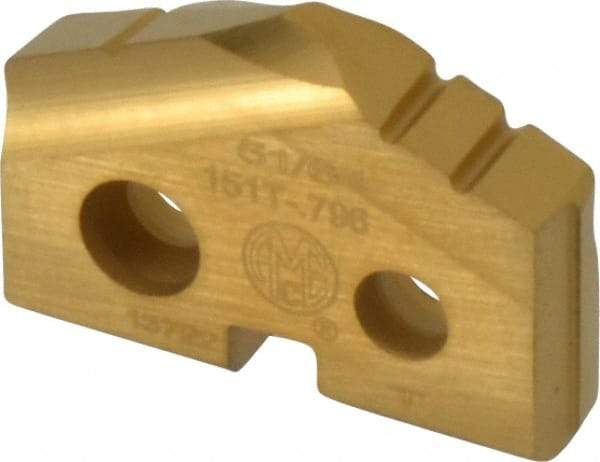 Allied Machine and Engineering - 51/64" Diam x 5/32" Thick, Seat Code 1, 132° Included Angle Spade Drill Insert - TiN Coated, Cobalt, Grade Super Cobalt, Series T-A - Benchmark Tooling