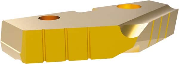 Allied Machine and Engineering - 2-5/16" Diam x 5/16" Thick, Seat Code 4, 144° Included Angle Spade Drill Insert - TiN Coated, Cobalt, Grade Super Cobalt, Series T-A - Benchmark Tooling