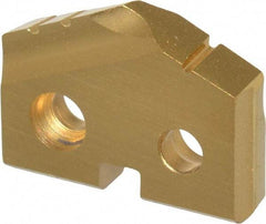 Allied Machine and Engineering - 3/4" Diam x 5/32" Thick, Seat Code 1, 132° Included Angle Spade Drill Insert - TiN Coated, Cobalt, Grade Premium Cobalt, Series T-A - Benchmark Tooling