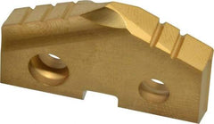 Allied Machine and Engineering - 28mm Diam x 3/16" Thick, Seat Code 2, 132° Included Angle Spade Drill Insert - TiN Coated, Cobalt, Grade Premium Cobalt, Series T-A - Benchmark Tooling