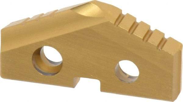 Allied Machine and Engineering - 32mm Diam x 3/16" Thick, Seat Code 2, 132° Included Angle Spade Drill Insert - TiN Coated, Cobalt, Grade Premium Cobalt, Series T-A - Benchmark Tooling