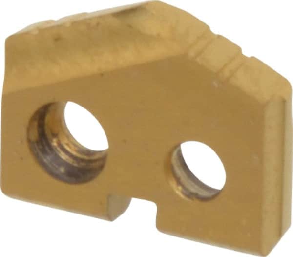 Allied Machine and Engineering - 29/64" Diam x 3/32" Thick, Seat Code Z, 132° Included Angle Spade Drill Insert - TiN Coated, Cobalt, Grade Premium Cobalt, Series T-A - Benchmark Tooling