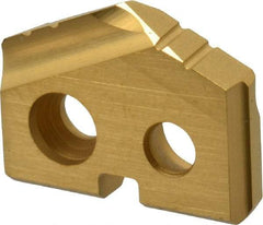 Allied Machine and Engineering - 15/32" Diam x 3/32" Thick, Seat Code Z, 132° Included Angle Spade Drill Insert - TiN Coated, Cobalt, Grade Premium Cobalt, Series T-A - Benchmark Tooling