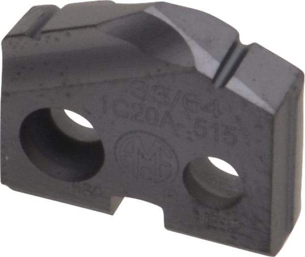 Allied Machine and Engineering - 33/64" Diam x 1/8" Thick, Seat Code 0, 132° Included Angle Spade Drill Insert - TiAlN Coated, Carbide, Grade K20, Series T-A - Benchmark Tooling