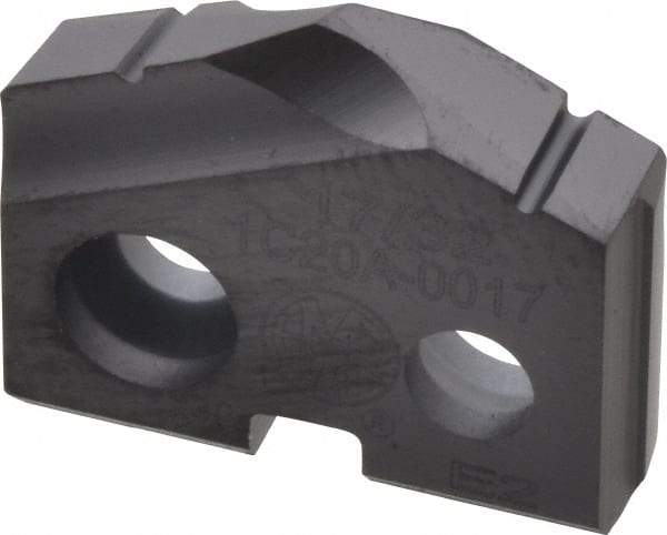 Allied Machine and Engineering - 17/32" Diam x 1/8" Thick, Seat Code 0, 132° Included Angle Spade Drill Insert - TiAlN Coated, Carbide, Grade K20, Series T-A - Benchmark Tooling