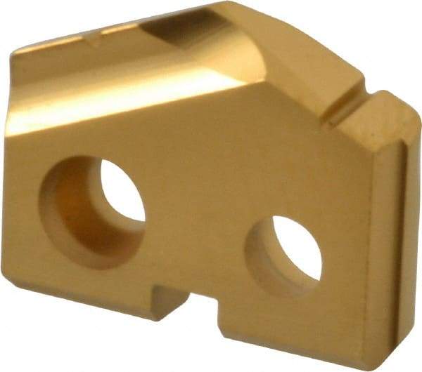 Allied Machine and Engineering - 35/64" Diam x 1/8" Thick, Seat Code 0, 132° Included Angle Spade Drill Insert - TiN Coated, Carbide, Grade K20, Series T-A - Benchmark Tooling
