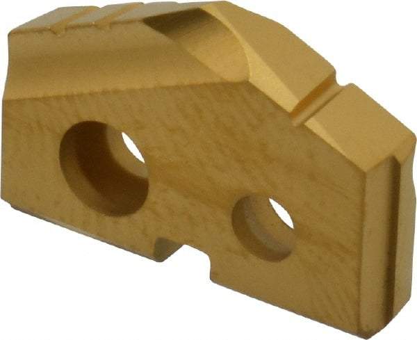 Allied Machine and Engineering - 41/64" Diam x 1/8" Thick, Seat Code 0, 132° Included Angle Spade Drill Insert - TiN Coated, Carbide, Grade K20, Series T-A - Benchmark Tooling