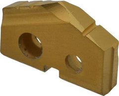 Allied Machine and Engineering - 43/64" Diam x 1/8" Thick, Seat Code 0, 132° Included Angle Spade Drill Insert - TiN Coated, Carbide, Grade K20, Series T-A - Benchmark Tooling