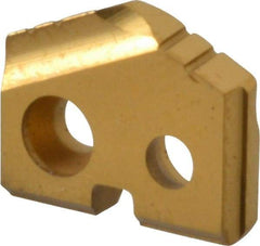 Allied Machine and Engineering - 7/16" Diam x 3/32" Thick, Seat Code Z, 132° Included Angle Spade Drill Insert - TiN Coated, Carbide, Grade K20, Series T-A - Benchmark Tooling