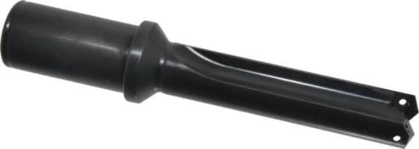 Allied Machine and Engineering - Series 2, 31/32 to 1-3/8" Diam, 1-1/4" Diam Straight Shank with Flange, Straight Flute Spade Drill - 3-3/8" Max Depth, 5-13/64" Body Length, 7-11/32" OAL, Short Length, Through Coolant - Benchmark Tooling