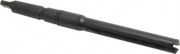 Allied Machine and Engineering - Series 1.5, 55/64 to 15/16" Diam, 3MT Taper Shank, Straight Flute Spade Drill - 4-3/4" Max Depth, 7-39/64" Body Length, 11-5/32" OAL, Intermediate Length, Through Coolant - Benchmark Tooling