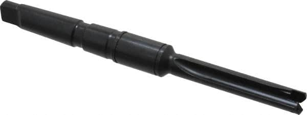 Allied Machine and Engineering - Series 0, 33/64 to 11/16" Diam, 2MT Taper Shank, Straight Flute Spade Drill - 2-1/2" Max Depth, 4-49/64" Body Length, 7-19/32" OAL, Standard Length, Through Coolant - Benchmark Tooling