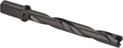 Allied Machine and Engineering - Series 2, 31/32 to 1-3/8" Diam, 1-1/4" Diam Straight Shank with Flange, Helical Flute Spade Drill - 7-3/8" Max Depth, 9-13/64" Body Length, 11-11/32" OAL, Standard Length, Through Coolant - Benchmark Tooling