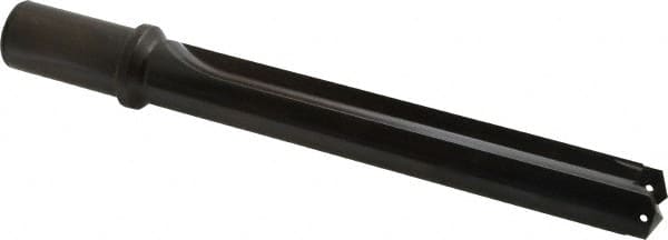 Allied Machine and Engineering - Series 2.5, 1-3/16 to 1-3/8" Diam, 1-1/4" Diam Straight Shank with Flange, Straight Flute Spade Drill - 7-3/8" Max Depth, 9-13/64" Body Length, 11-11/32" OAL, Standard Length, Through Coolant - Benchmark Tooling