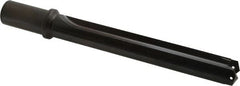 Allied Machine and Engineering - Series 2.5, 1-3/16 to 1-3/8" Diam, 1-1/4" Diam Straight Shank with Flange, Straight Flute Spade Drill - 7-3/8" Max Depth, 9-13/64" Body Length, 11-11/32" OAL, Standard Length, Through Coolant - Benchmark Tooling