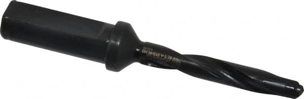 Allied Machine and Engineering - Series Z, 7/16 to 1/2" Diam, 3/4" Diam Straight Shank with Flange, Helical Flute Spade Drill - 2-3/8" Max Depth, 3-5/8" Body Length, 5-9/16" OAL, Standard Length, Through Coolant - Benchmark Tooling
