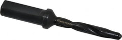 Allied Machine and Engineering - Series Z, 7/16 to 1/2" Diam, 3/4" Diam Straight Shank with Flange, Helical Flute Spade Drill - 2-3/8" Max Depth, 3-5/8" Body Length, 5-9/16" OAL, Standard Length, Through Coolant - Benchmark Tooling