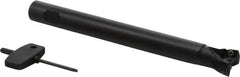 Seco - 93° Lead Angle, 1" Min Cut Diam, 0.28" Max Depth of Cut, Indexable Chamfer and Angle End Mill - 2 Inserts, XO.. 1204.. Insert Style, 7.87" Overall Length, Through Coolant, Straight Shank - Benchmark Tooling