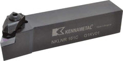 Kennametal - NP.., -5° Lead Angle NKLN External Right Hand Indexable Profiling Toolholder - 1" Shank Height x 1" Shank Width, 5" Long, Steel - Benchmark Tooling