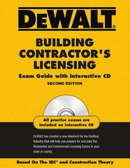 DeWALT - Building Contractors Licensing Exam Guide with CD-ROM Publication with CD-ROM, 2nd Edition - by American Contracotrs Exam Services, Pal Publications, 2008 - Benchmark Tooling