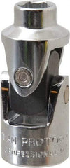 Proto - 3/8" Drive, Standard Hand Socket - 6 Points, 1-3/4" OAL, Alloy Steel, Chrome Finish - Benchmark Tooling
