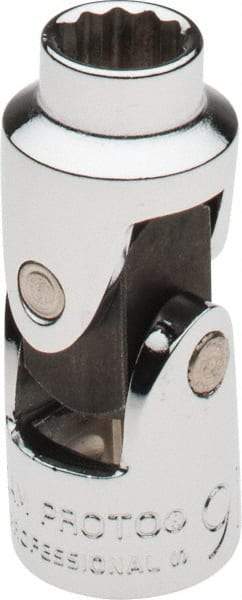 Proto - 3/8" Drive, Standard Hand Socket - 12 Points, 1-3/4" OAL, Alloy Steel, Chrome Finish - Benchmark Tooling