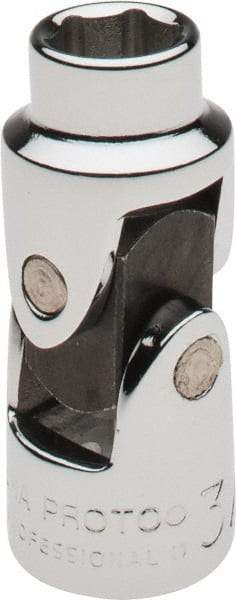 Proto - 3/8", 3/8" Drive, Standard Hand Socket - 6 Points, 1-3/4" OAL, Alloy Steel, Chrome Finish - Benchmark Tooling