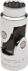 Proto - 3/8" Drive, Standard Hand Socket - 12 Points, 1-3/4" OAL, Alloy Steel, Chrome Finish - Benchmark Tooling