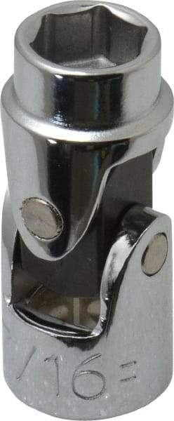 Proto - 7/16", 3/8" Drive, Standard Hand Socket - 6 Points, 1-3/4" OAL, Alloy Steel, Chrome Finish - Benchmark Tooling