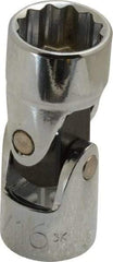Proto - 9/16", 3/8" Drive, Standard Hand Socket - 12 Points, 1-27/32" OAL, Alloy Steel, Chrome Finish - Benchmark Tooling
