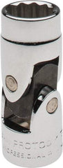 Proto - 3/8" Drive, Standard Hand Socket - 12 Points, 1-27/32" OAL, Alloy Steel, Chrome Finish - Benchmark Tooling