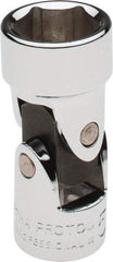 Proto - 5/8", 3/8" Drive, Standard Hand Socket - 6 Points, 1-27/32" OAL, Alloy Steel, Chrome Finish - Benchmark Tooling