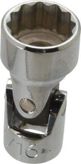 Proto - 11/16", 3/8" Drive, Standard Hand Socket - 12 Points, 2" OAL, Alloy Steel, Chrome Finish - Benchmark Tooling