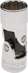 Proto - 3/8" Drive, Standard Hand Socket - 12 Points, 2" OAL, Alloy Steel, Chrome Finish - Benchmark Tooling