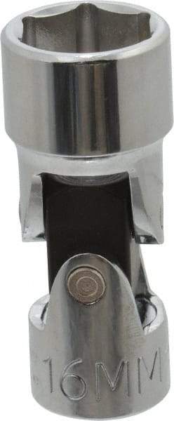 Proto - 3/8" Drive, Standard Hand Socket - 6 Points, 2" OAL, Alloy Steel, Chrome Finish - Benchmark Tooling