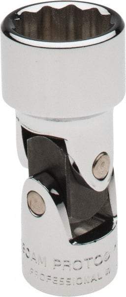 Proto - 3/8" Drive, Standard Hand Socket - 12 Points, 2-3/32" OAL, Alloy Steel, Chrome Finish - Benchmark Tooling