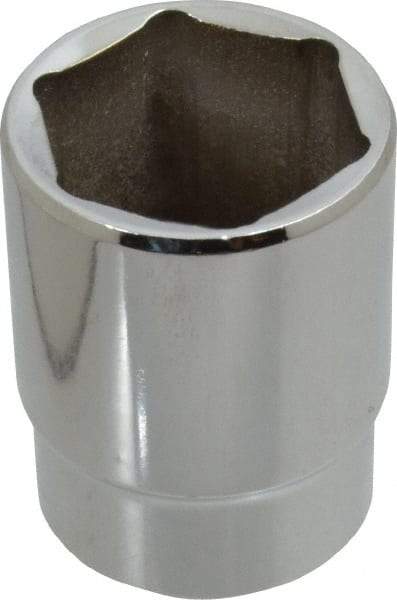 Proto - 1/2" Drive, Standard Hand Socket - 6 Points, 1-3/4" OAL, Alloy Steel, Chrome Finish - Benchmark Tooling