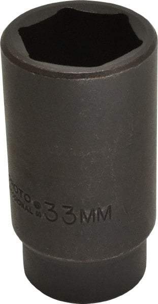 Proto - 1/2" Drive 33mm Deep Impact Socket - 6 Points, 3-1/2" OAL - Benchmark Tooling